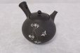 Photo15: Tokoname Japanese tea pot kyusu YT black butterfly sakura Seiho 180ml