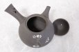 Photo10: Tokoname Japanese tea pot kyusu YT black butterfly sakura Seiho 180ml