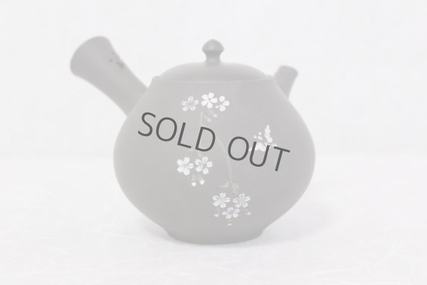 Photo16: Tokoname Japanese tea pot kyusu YT black butterfly sakura Seiho 180ml