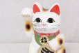 Photo6: Japanese Lucky Cat Tokoname ware YT Porcelain Maneki Neko koban right hand H23cm