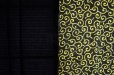 Photo5: Kyoto Noren SB Japanese batik door curtain Karakusa black yellow 85cm x 150cm