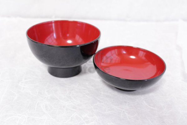 Photo5: Japanese Echizen Urushi lacquer soup bowl wan black zouni w/ lid D13.1cm　
