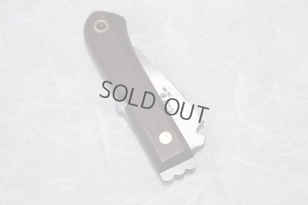 Photo11: Kiridashi knife Japanese Grafting Folding Woodworking Okeya Yasuki blue 2 steel 