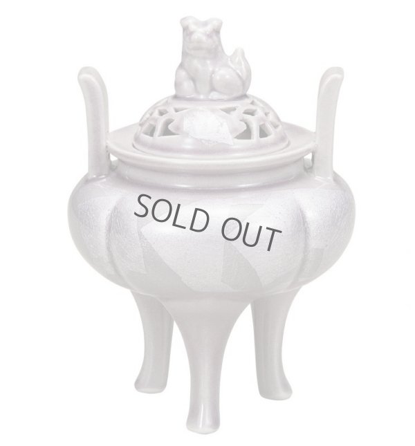 Photo11: Kutani Porcelain Japanese incense burner koro ginsai H 15cm