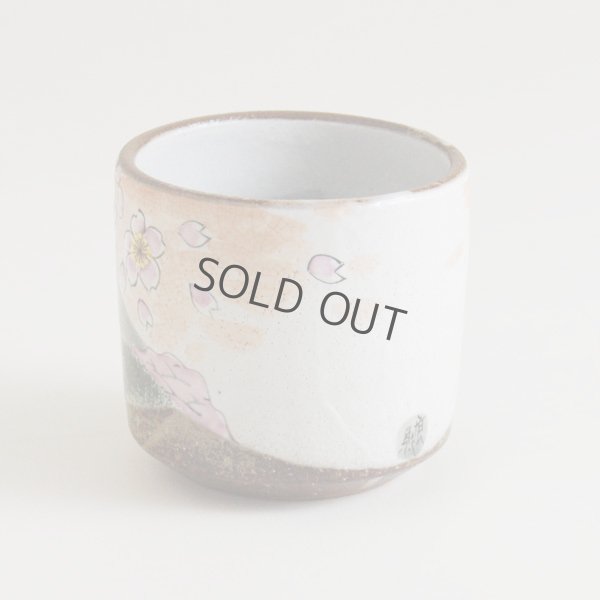 Photo5: Kutani Porcelain yunomi tea cup pottery tumbler harunofuji 330ml