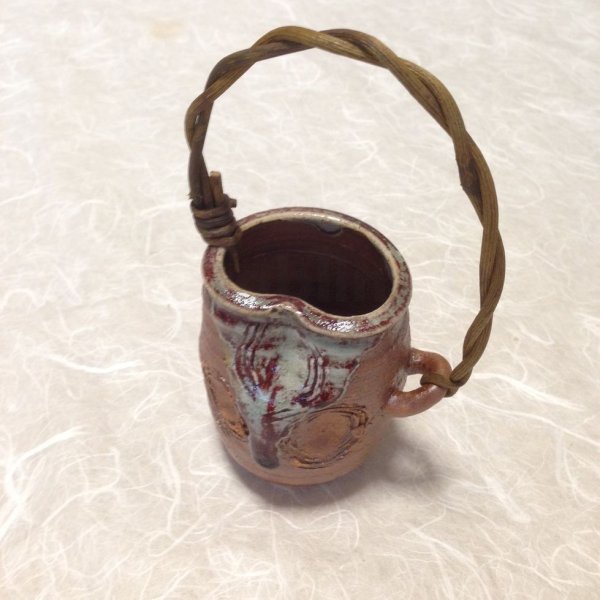 Photo1: Shigaraki Japanese pottery Vase small tatsusunahenkei H 11cm