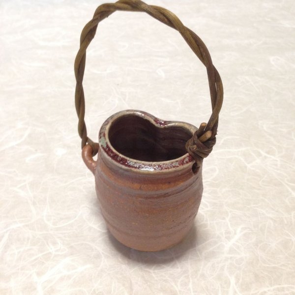 Photo4: Shigaraki Japanese pottery Vase small tatsusunahenkei H 11cm