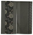 Photo6: Noren Japanese door curtain daichi bassen furununo komon cotton 85 x 90cm