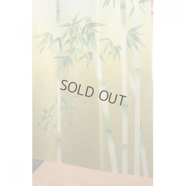 Photo3: Kyoto Noren MS Japanese door curtain Takebayashi Banboos green 85 x 150cm