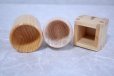 Photo9: Takumi Japanese wooden Sake cups hinoki cypress yc kezuridashi set of 3 