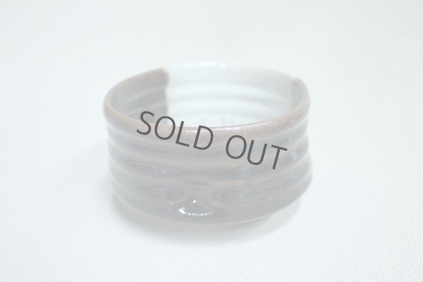 Photo3: Kiyomizu Japanese matcha tea bowl chawan Sahei kakewake Kutsu shape ware