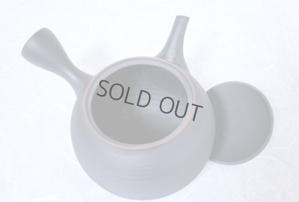 Photo8: Tokoname Japanese tea pot kyusu Gyokko ceramic tea strainer black sendan 480ml