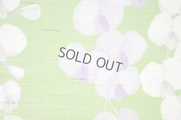 Photo5: Noren Japanese Curtain Doorway NM fuji wisteria green 85 x 150cm