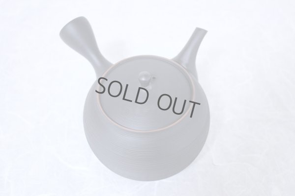 Photo7: Tokoname Japanese tea pot kyusu Gyokko ceramic tea strainer black sendan 480ml