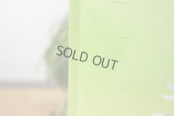 Photo6: Noren Japanese Curtain Doorway NM fuji wisteria green 85 x 150cm