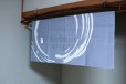 Photo3: Kyoto Noren SB Japanese batik door curtain Maru Round silver gray 85cm x 43cm