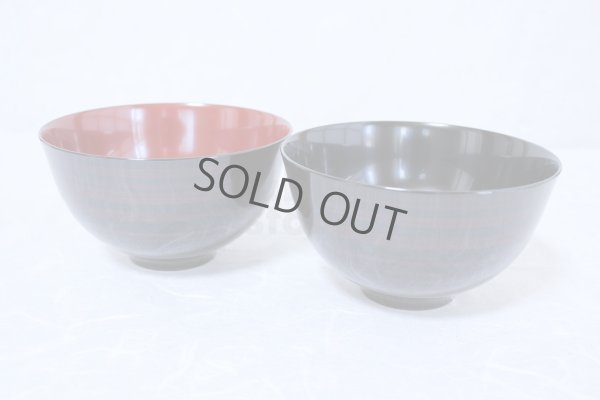 Photo3: Japanese Echizen Urushi lacquer soup bowl wan ayanami D14.4cm set of 2