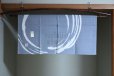 Photo4: Kyoto Noren SB Japanese batik door curtain Maru Round silver gray 85cm x 43cm