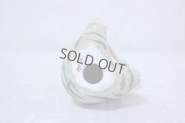 Photo5: Japanese Lucky Cat Kutani Porcelain Maneki Neko yomogi cat hold fish H11.5cm