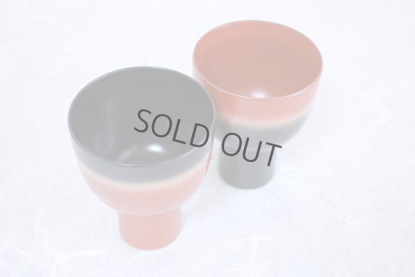Photo4: Japanese Echizen Urushi lacquer Wine Sake cup gradation 150 ml set of 2