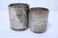 Photo3: Shigaraki pottery Japanese tea cups nezumi hai yunomi set of 2
