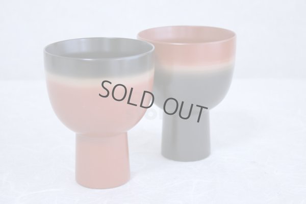 Photo3: Japanese Echizen Urushi lacquer Wine Sake cup gradation 150 ml set of 2
