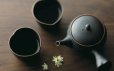 Photo2: Tokoname Japanese tea pot set Yukitaka heart-shaped ceramic tea strainer 230ml (2)