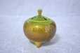 Photo2: Kutani yaki ware Japanese incense burner m3 Ginsai H 8cm (2)