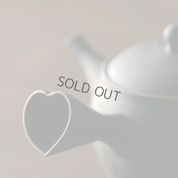 Photo7: Tokoname Japanese tea pot set Yukitaka heart-shaped ceramic tea strainer 230ml