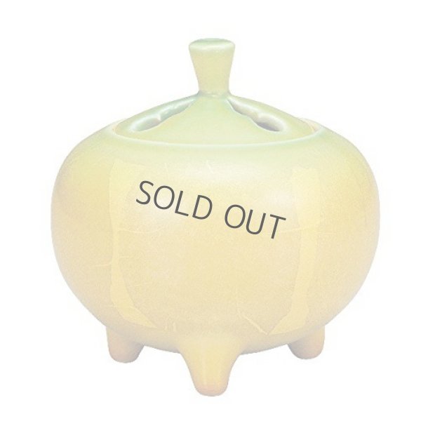 Photo9: Kutani yaki ware Japanese incense burner m3 Ginsai H 8cm