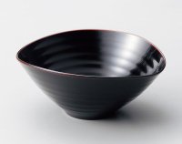 Japanese Echizen Urushi lacquer Serving bowl kutsurogi moribachi ryu W21cm