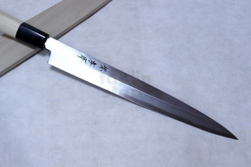 Other Images1: Sakai Takayuki shin kasumi Shirogami white steel Sashimi knife with saya any size
