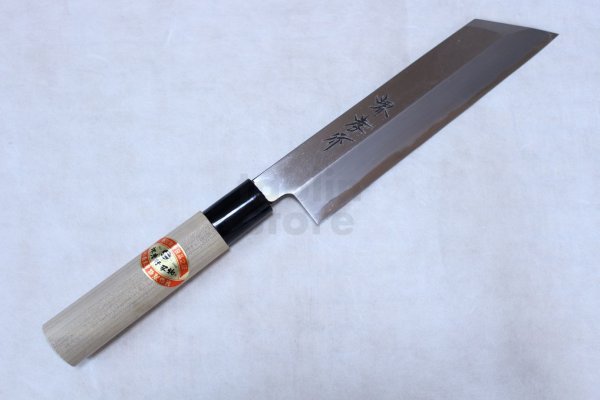 Photo2: SAKAI TAKAYUKI Japanese knife Kasumitogi Yasuki white steel Mukimono knife 180mm