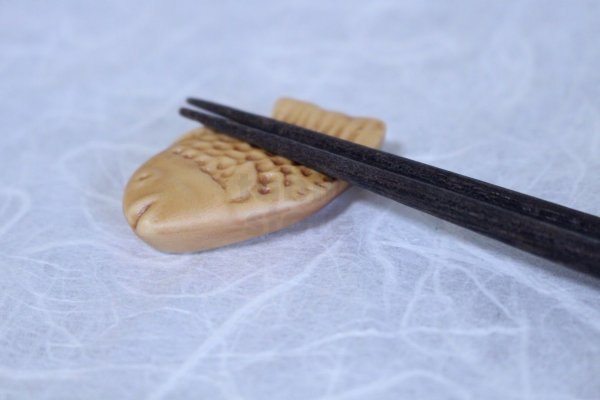 Photo6: Hasami Japanese Chopsticks rest taiyaki set of 5 w/box