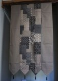 Photo1: Noren Japanese door curtain daichi furununo cha cotton four quarters 85 x 150cm (1)