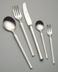 Photo2: Arasawa Flatware Set stainless cutlery bamboo shape saga made in Japan 5-Piece (2)