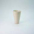 Photo1: Kiyomizu Japanese pottery Sake tumbler Bar Mug Daisuke itome white 220ml (1)