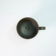 Photo2: Kiyomizu Japanese pottery tea mug coffee cup Daisuke itome black maru 120ml (2)
