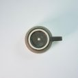 Photo3: Kiyomizu Japanese pottery tea mug coffee cup Daisuke white-line black kaku 140ml (3)