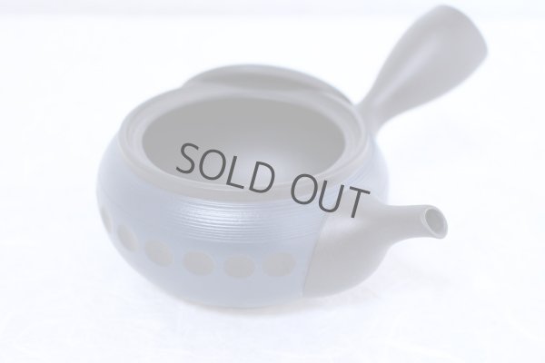 Photo3: Tokoname yaki ware Japanese tea pot Tosei navy-blue ceramic tea strainer 290ml