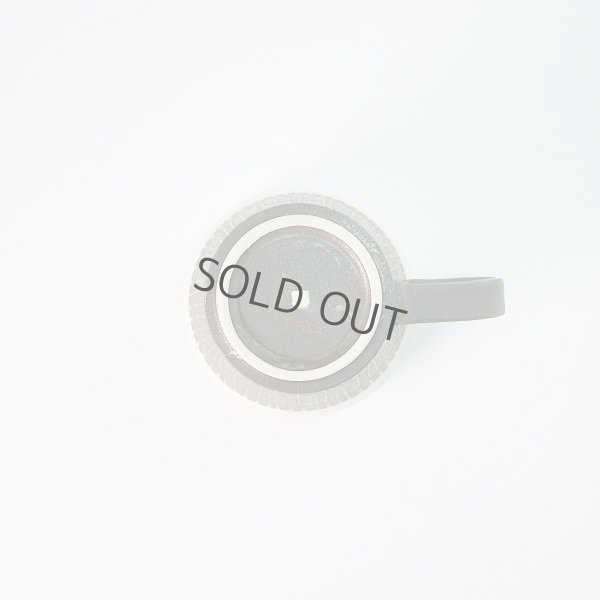 Photo3: Kiyomizu Japanese pottery tea mug coffee cup Daisuke white-line black 250ml