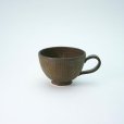 Photo1: Kiyomizu Japanese pottery tea mug coffee cup Daisuke itome black maru 120ml (1)
