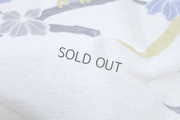 Photo3: Noren CSMO Japanese door curtain Wisdom of the forest - Dayflower navy 85 x 90cm