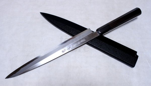 Photo1: SAKAI TAKAYUKI Japanese knife Byakko Yasuki White-1 steel Yanagiba (Sashimi) 