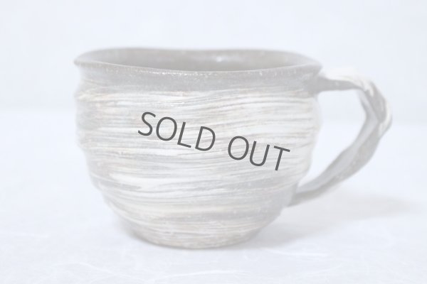 Photo3: Hagi yaki ware Japanese pottery mug coffee cup rin hakeme keiichiro 360ml