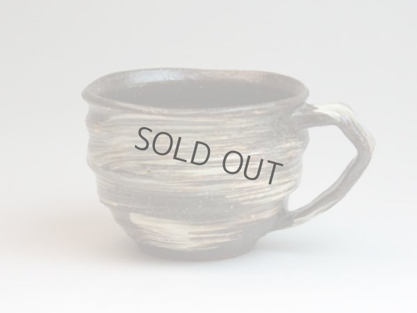 Photo9: Hagi yaki ware Japanese pottery mug coffee cup rin hakeme keiichiro 360ml