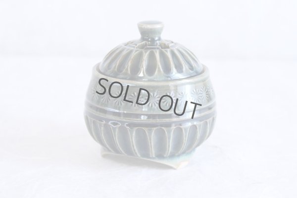 Photo7: Kiyomizu porcelain Japanese incense burner Minoru Ando shinogi oribe H9cm