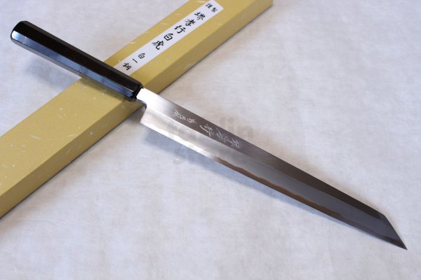 Photo1: SAKAI TAKAYUKI Japanese knife Byakko Yasuki White-1 steel Kiritsuke kengata (Sashimi)