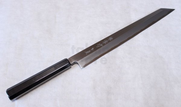 Photo2: SAKAI TAKAYUKI Japanese knife Byakko Yasuki White-1 steel Kiritsuke kengata (Sashimi)