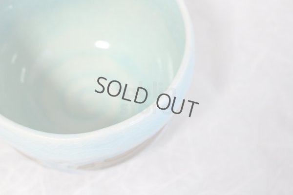 Photo8: Mino pottery Japanese tea ceremony bowl Matcha chawan nagashi light blue miyabi
